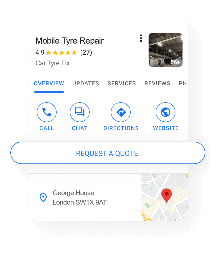 Offering services on Google Business Profile