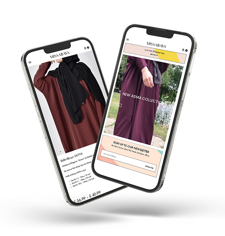 Mobile web design for MISSABAYA