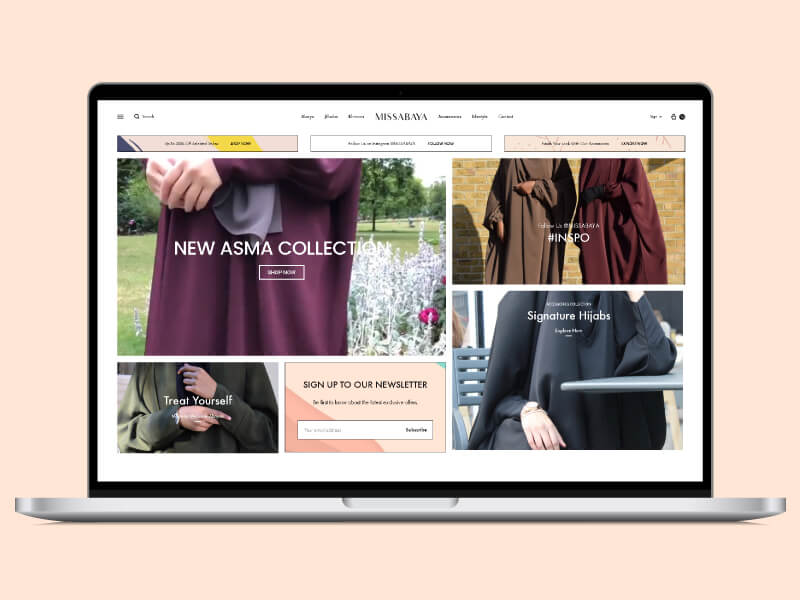 MISSABAYA website design